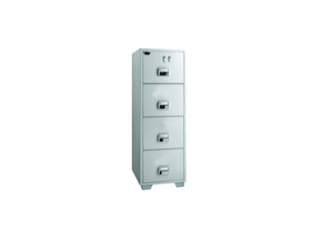 Eagle Fire Resistant 4 Drawer Filing Cabinet with 2 Key Locks - Image 1