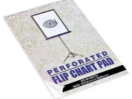 FIS Flip Chart Pad, Size: 810x585mm, 80gsm Plain White Paper, 25 Sheets Per Pad - Image 1
